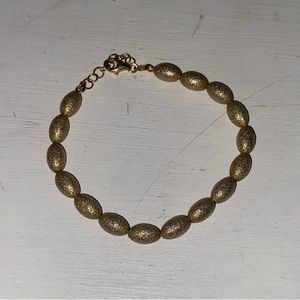 925 Sterling Silver Gold Beaded Bracelet